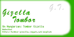 gizella tombor business card